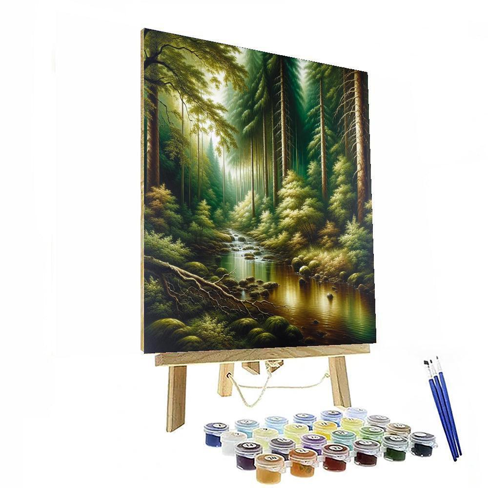 Majestic Forest Landscape Paint By Number