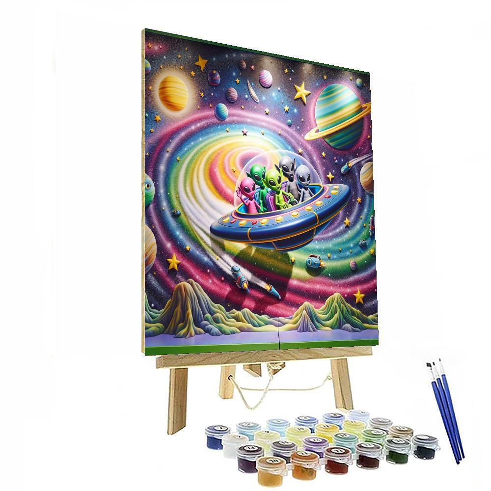 Mysterious Alien Encounter Paint By Numbers Art