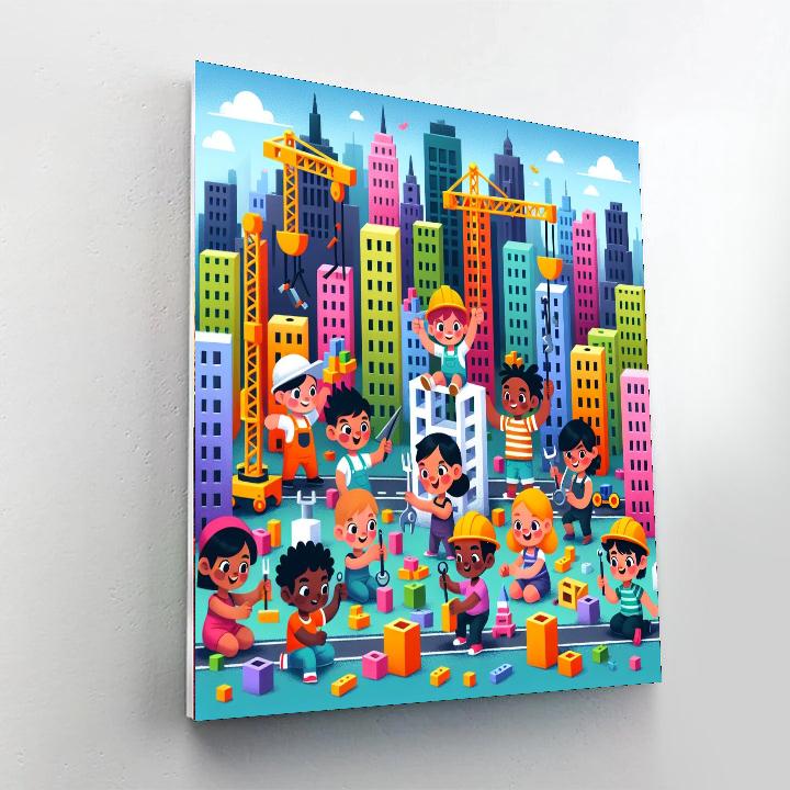 Urban Skyscraper Challenge Paint By Numbers