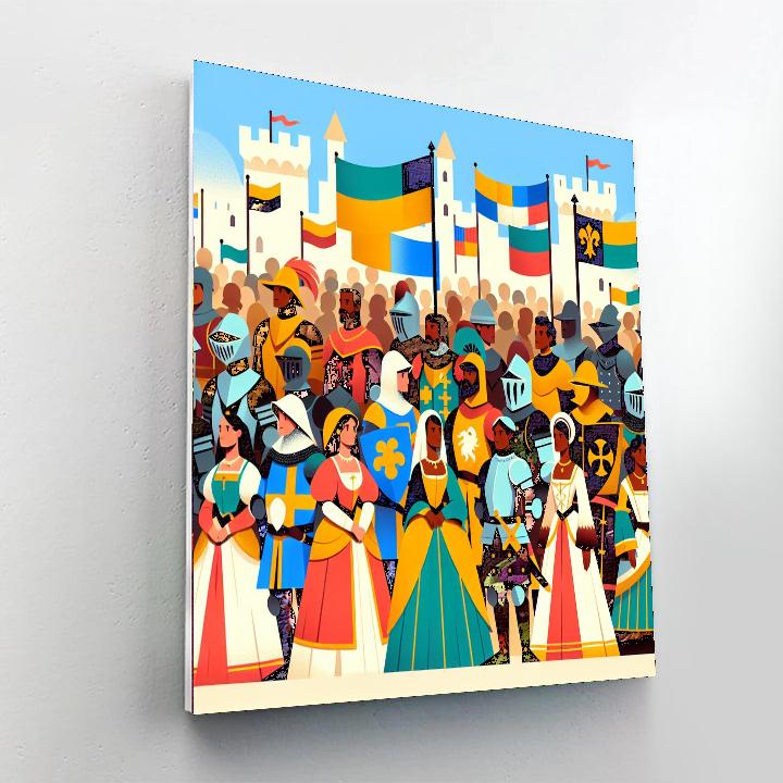 Merry Medieval Festivities Paint By Numbers Art