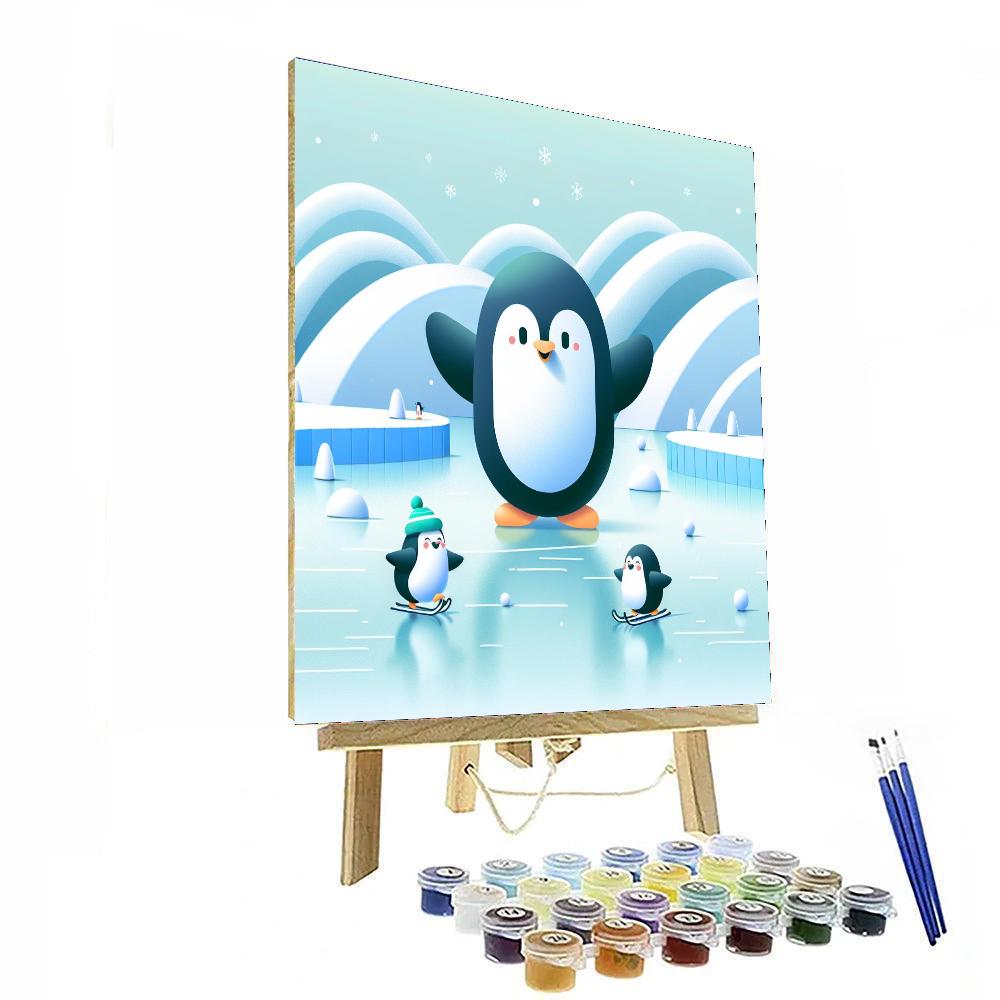 Winter Wonderland Penguins Painting By Numbers Kit