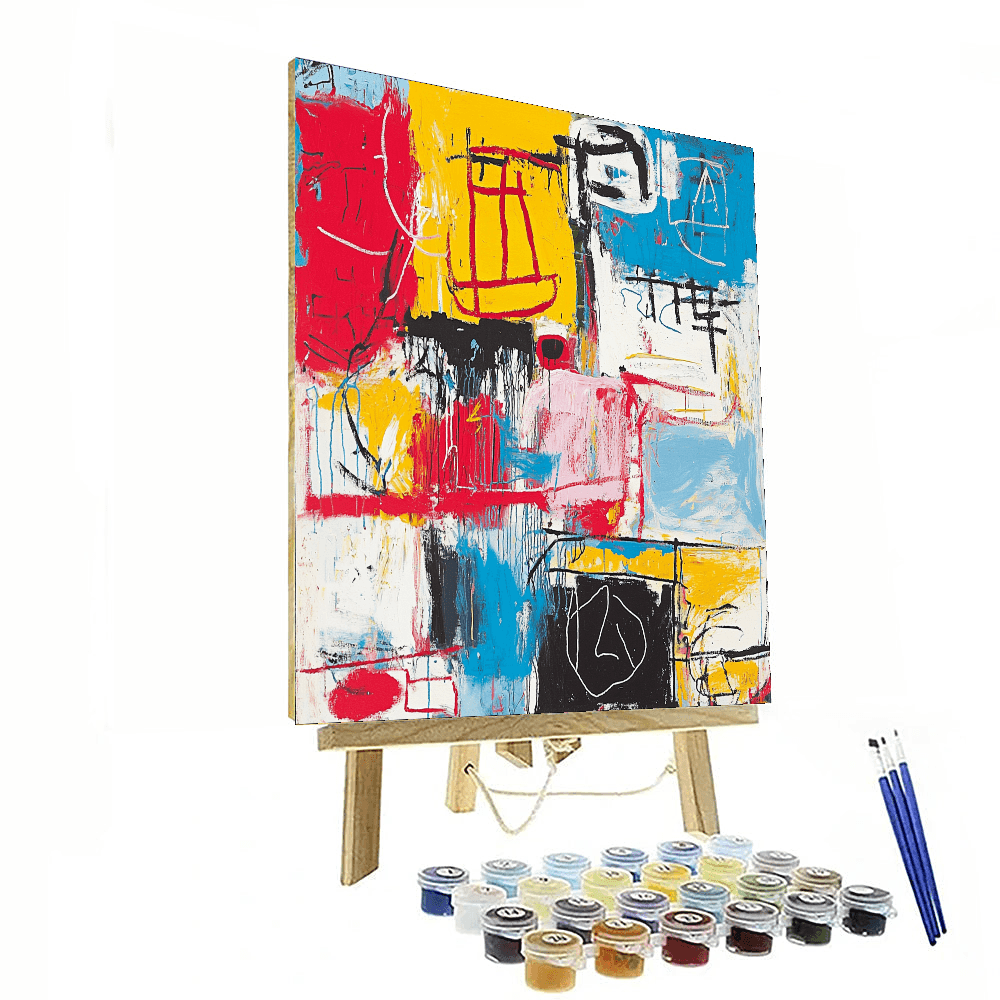 Jean-Michel Basquiat Inspired Colorful Connections  Paint By Color