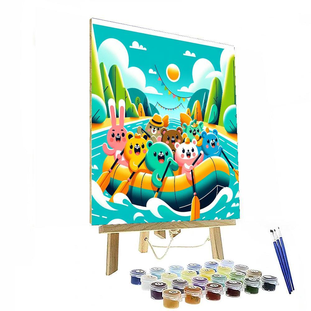 Radiant River Rafting Paint By Number