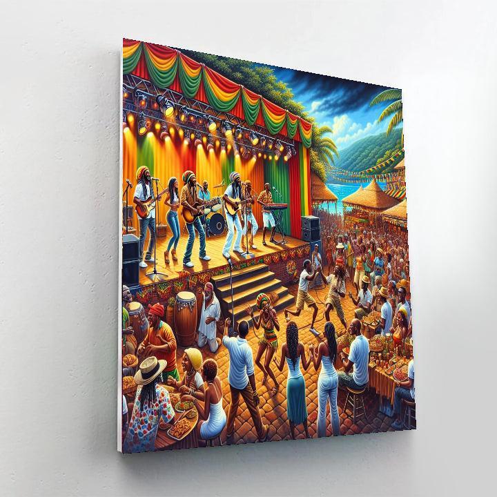 Ocho Rios Reggae Festival Paint By Numbers Art