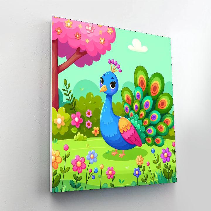 Gorgeous Peacock Dance Painting By Numbers Kit