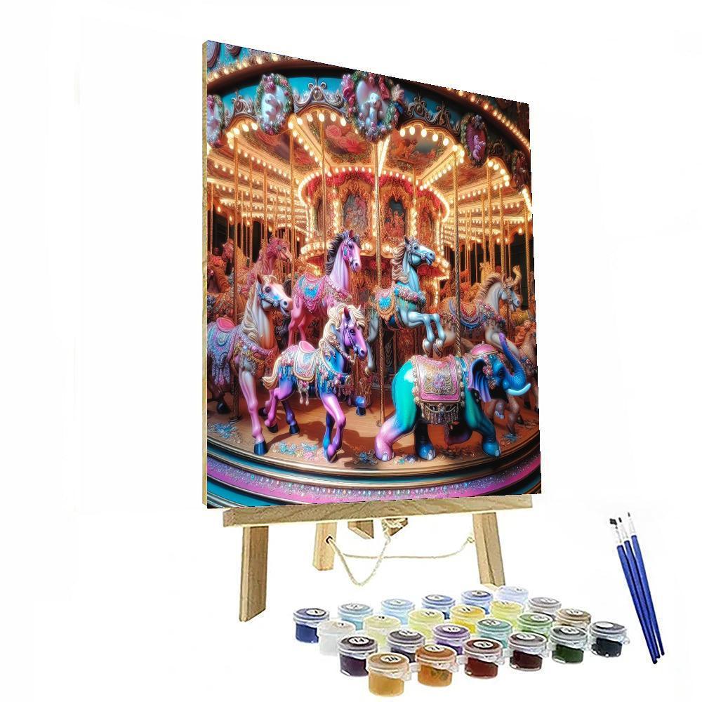 Charming Carousel Of Dreams DIY Paint By Numbers
