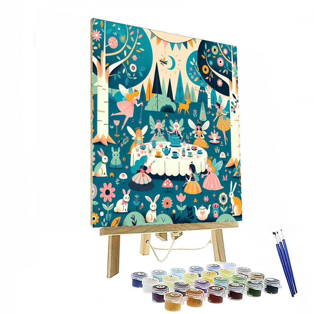 Fantastic Fairy Tea Party Paint By Numbers Art