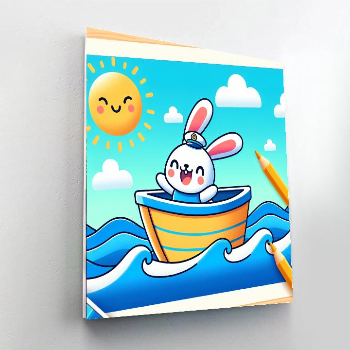 Sailing Bunny Painting By Numbers Kit