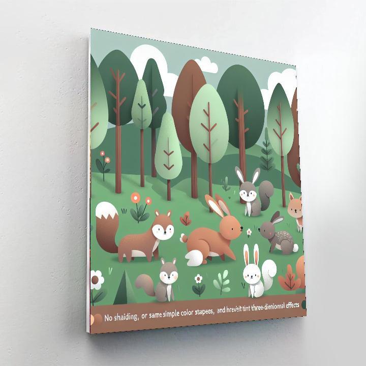 Clever Woodland Creatures Paint By Color