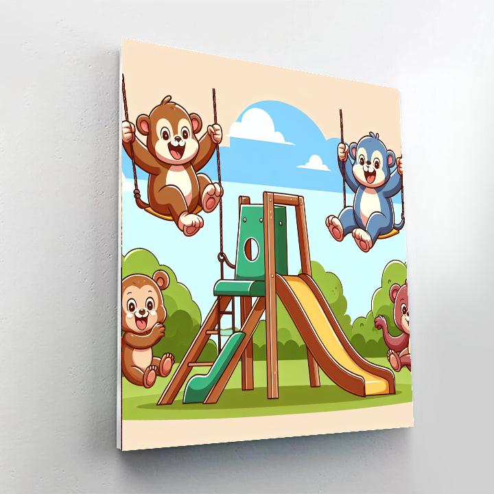 Animal Antics Playground Paint By Numbers Kits