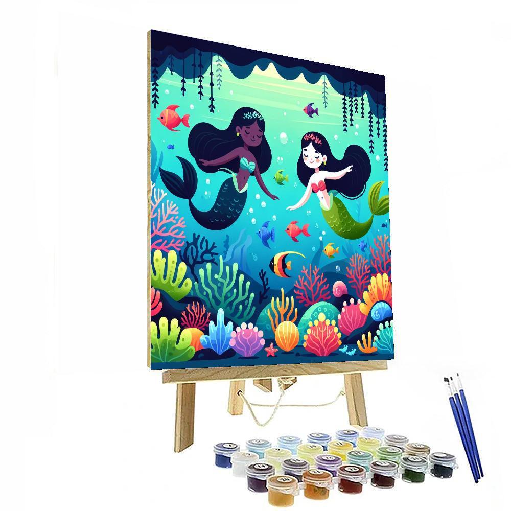 Mermaid's Hidden Cove Painting Number Kit
