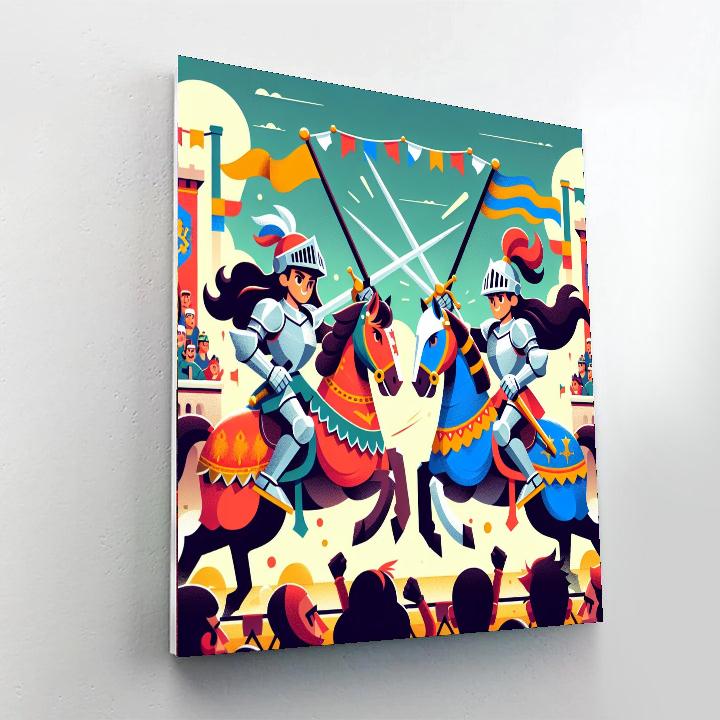 Knights' Jousting Tournament Painting By Numbers Kit