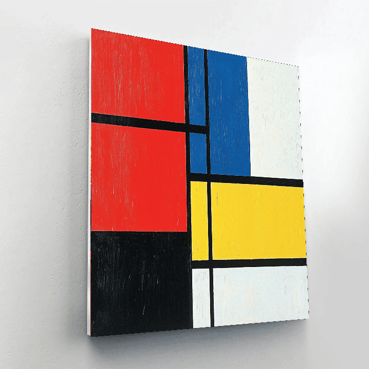 Piet Mondrian Inspired Abstract Geometric Dreamscape  Paint By Numbers Kits