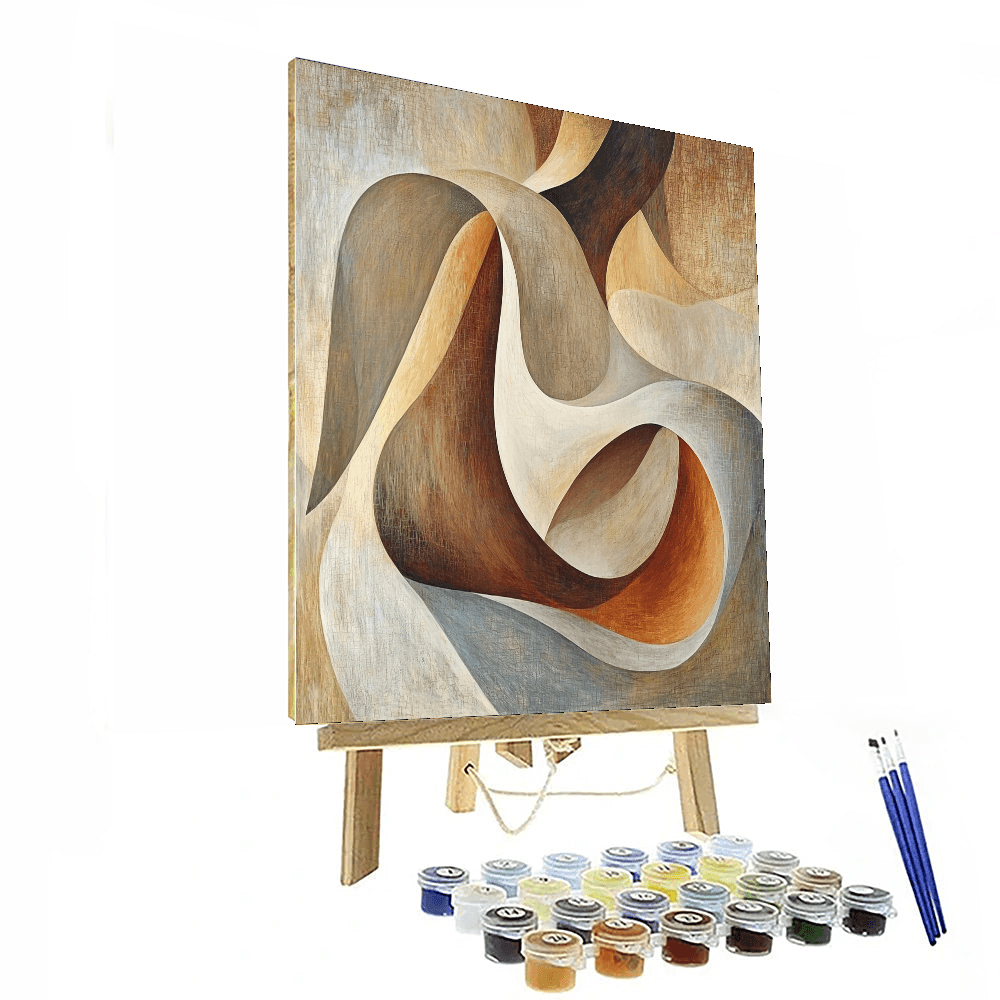 Henry Moore Inspired Sculpted Symphony  Paint By Numbers Art