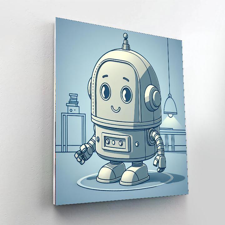 Friendly Robot Companion Paint By Numbers Kits