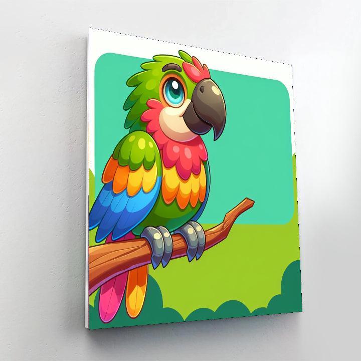 Sunny Jungle Parrot Painting By Numbers Kit