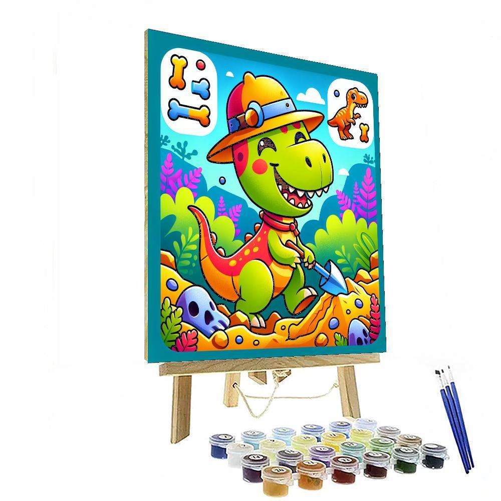Dino Excavators Paint By Number