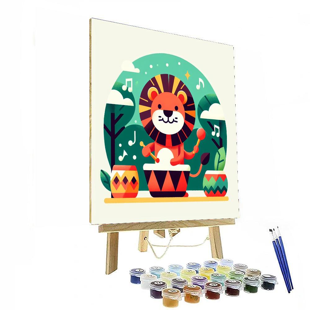 Jungle Jive Lion Number Painting