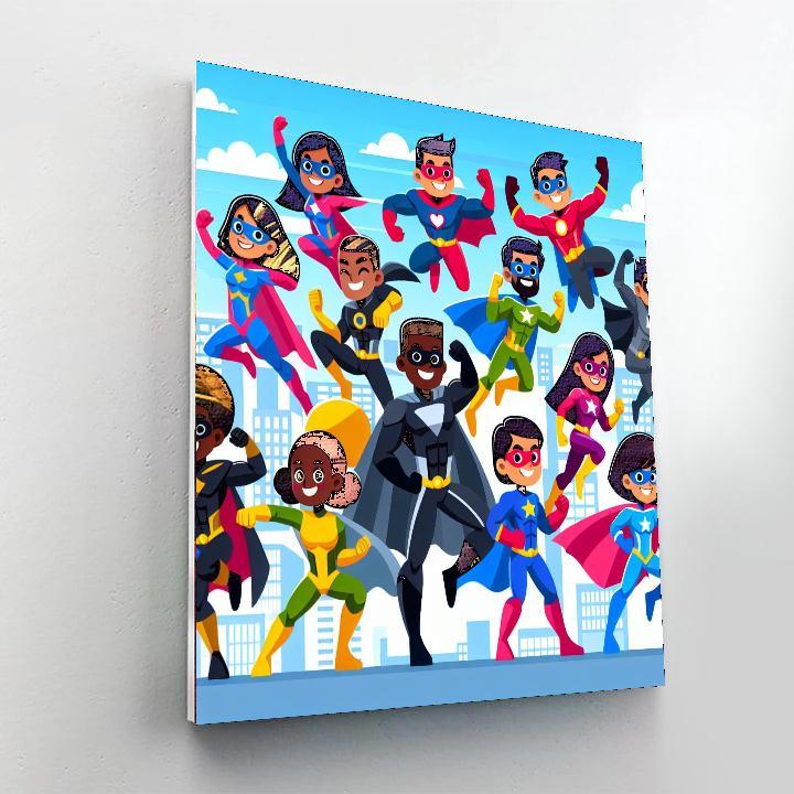 Adventure With Superheroes Paint By Color