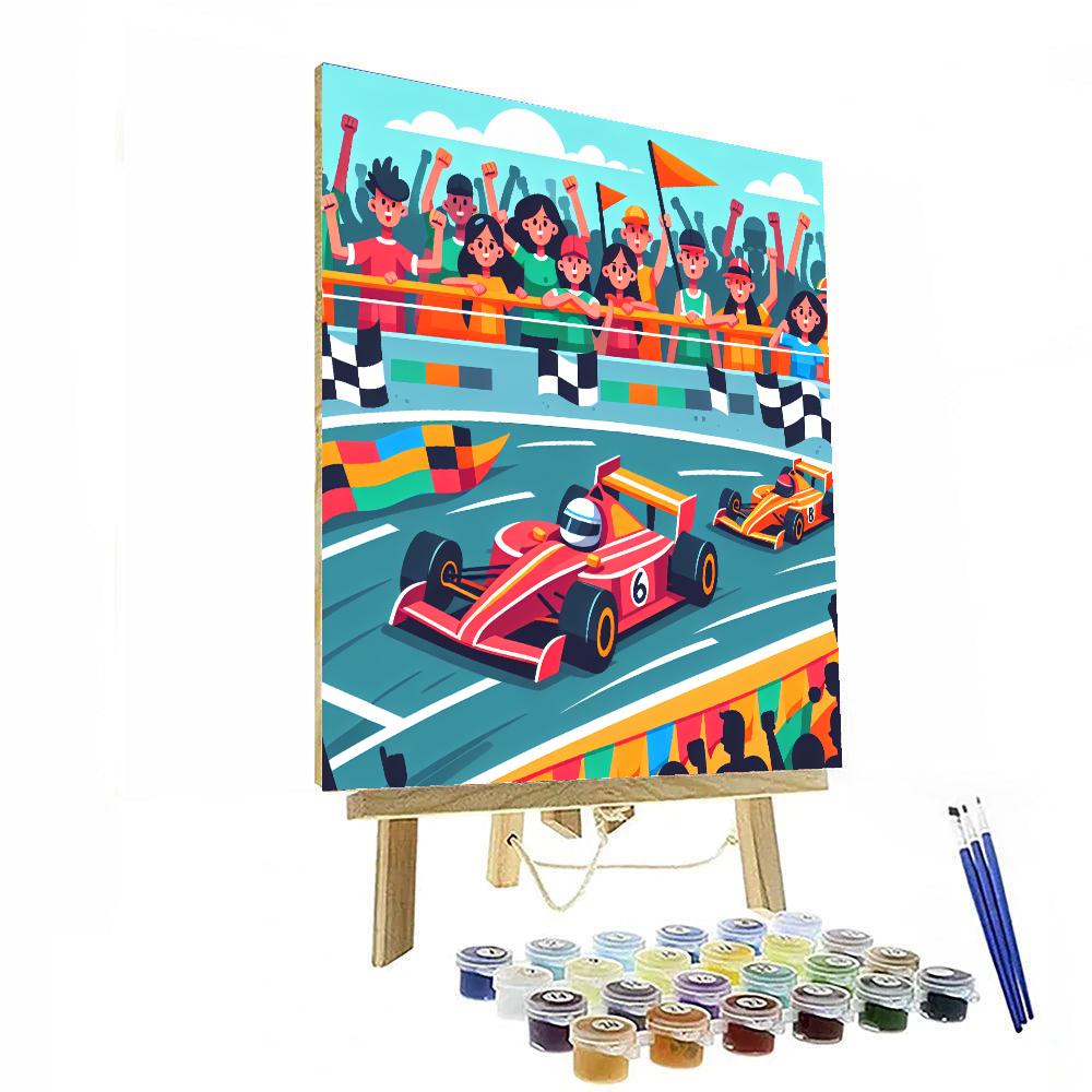 Racing To Victory Number Painting