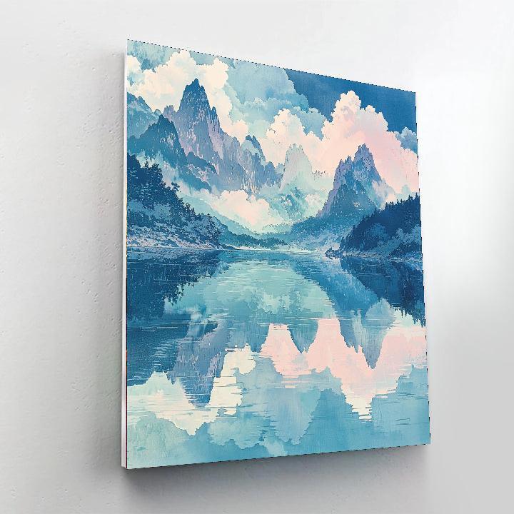 Hiroshige Inspired Mountain Harmony  Painting By Numbers Kit