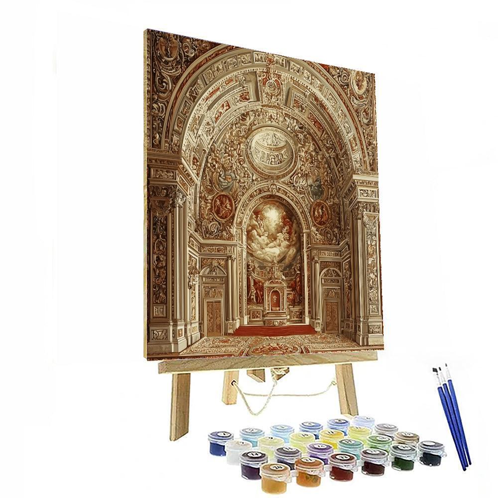 Raphael Inspired Intricate Renaissance Tapestry  Paint By Numbers
