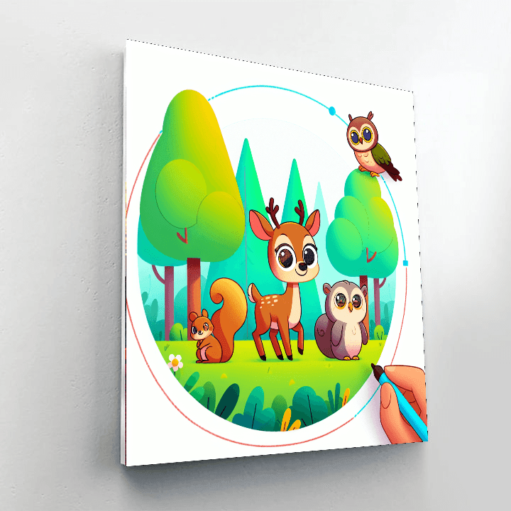 Fairytale Forest Creatures Paint By Numbers