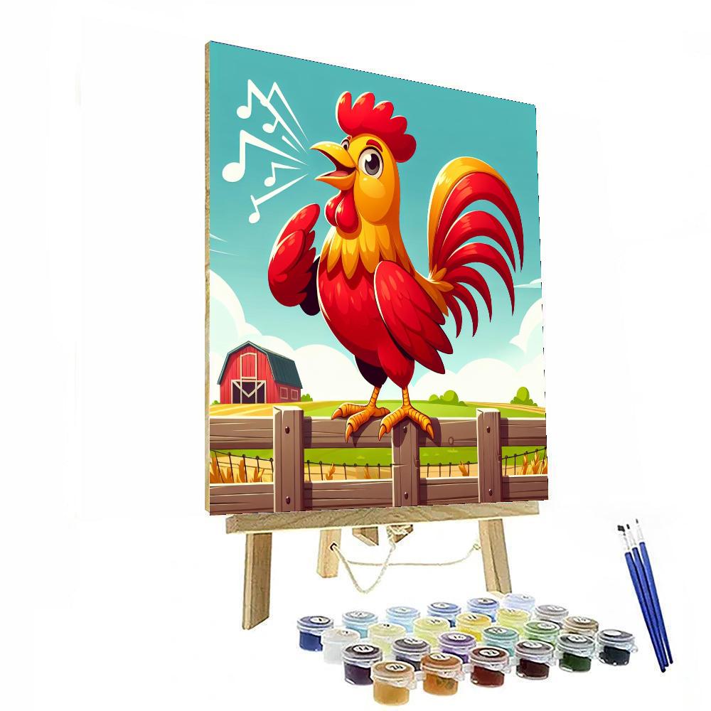 Singing Rooster Painting By Numbers Kit