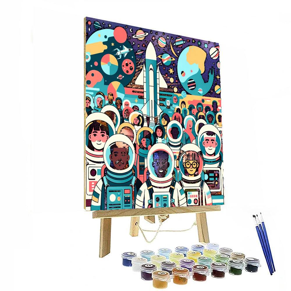 Space Adventure Voyage Painting By Numbers Kit