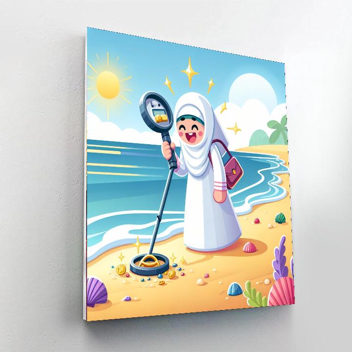 Beachcomber's Treasure Hunt DIY Paint By Numbers