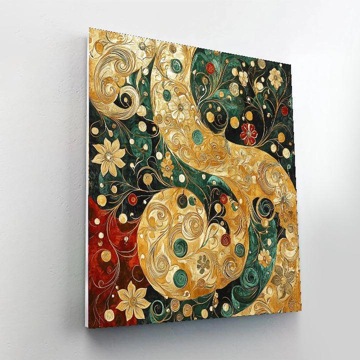 Gustav Klimt Inspired Golden Serenity Tapestry  DIY Paint By Numbers