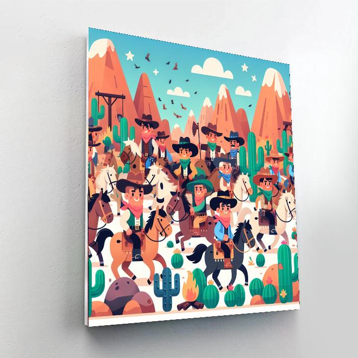 Charming Wild West Adventure Number Painting