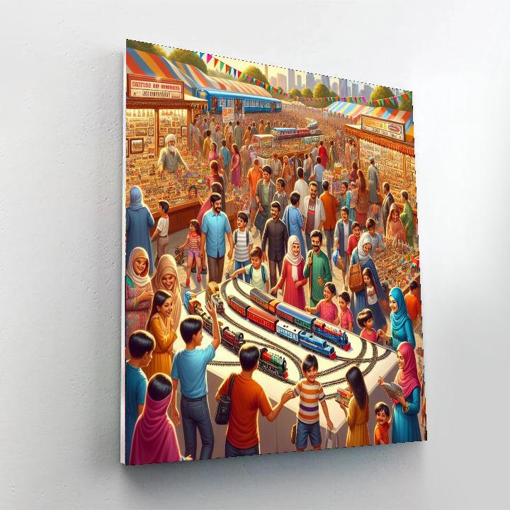 Kansai Electric Railway Festival - Japan Painting By Numbers Kit