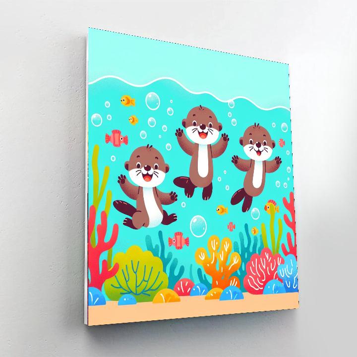 Oceanic Otter Odyssey Painting Number Kit