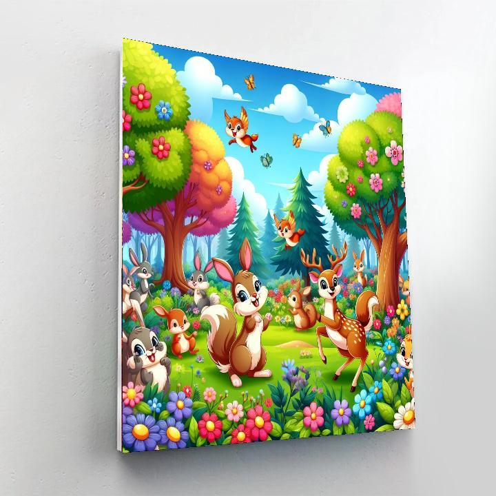 Vibrant Forest Adventures Paint By Numbers Art