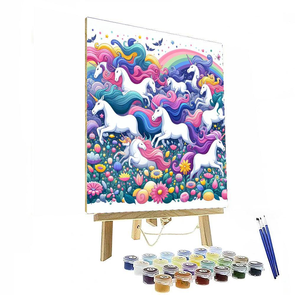 Dreamy Unicorn Valley Numbered Painting Kits
