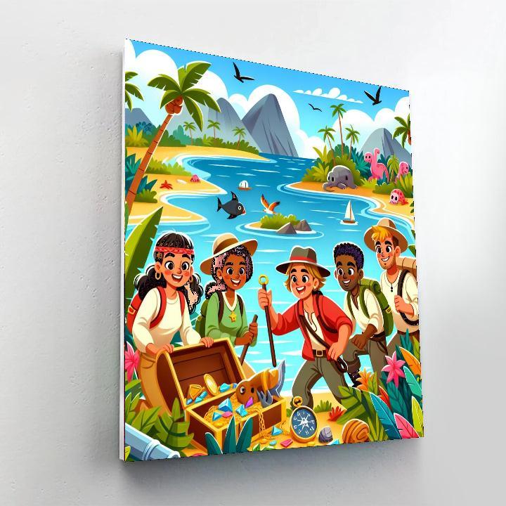 Tropical Adventure Island Painting By Numbers Kit