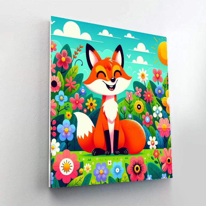 Friendly Fox In The Meadow Paint By Numbers Kits