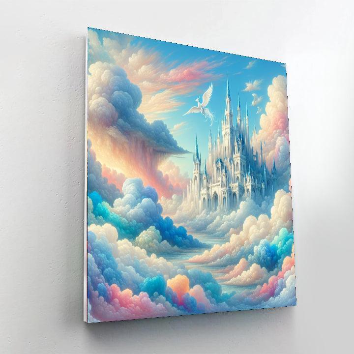 Majestic Castle In The Clouds Numbered Painting Kits