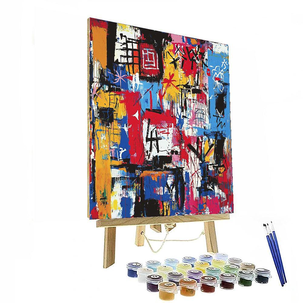 Jean-Michel Basquiat Inspired Coded Connections  Paint By Numbers