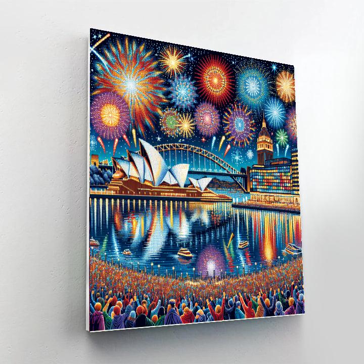 Sydney New Year’s Eve - Sydney, Australia Painting By Numbers Kit