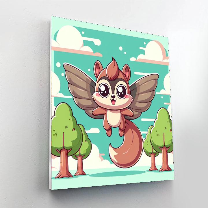 Flying Squirrel Adventure Paint By Numbers