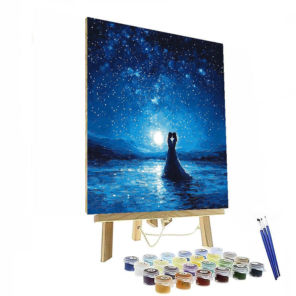 Starlit Embrace Number Painting