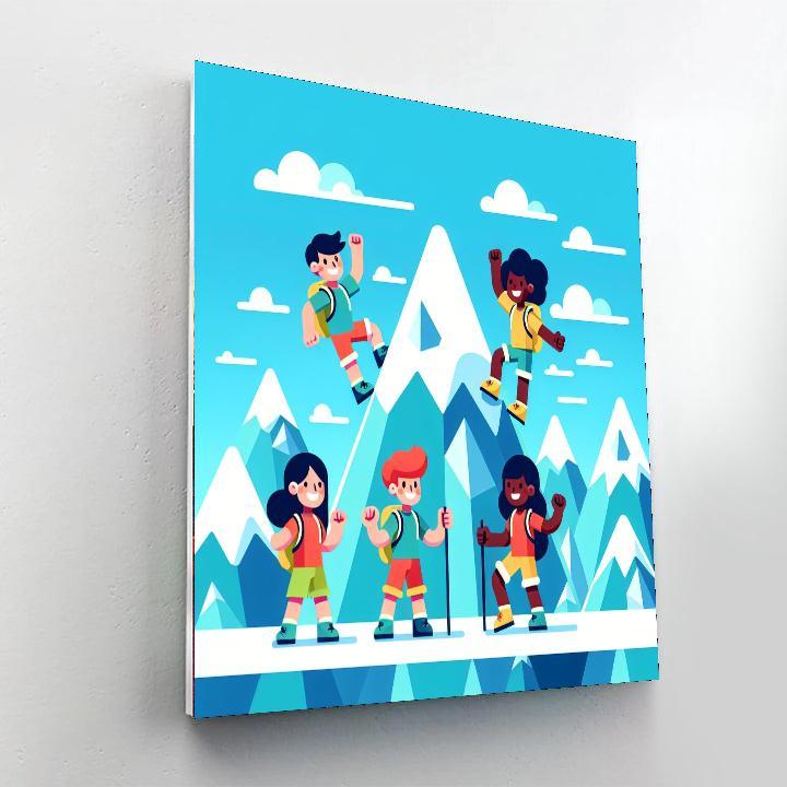 Mountain Climbing Challenge Paint By Numbers Art