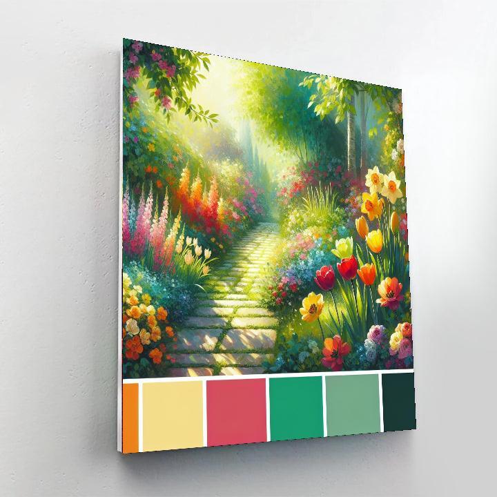 Springtime Garden Path Painting By Numbers Kit