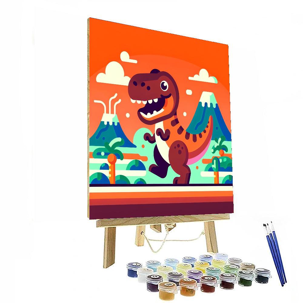 Jolly T-rex Adventure Numbered Painting Kits