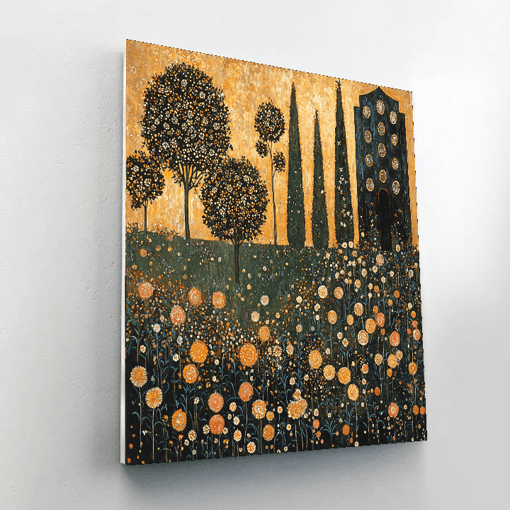 Gustav Klimt Inspired Ethereal Gardens  Paint By Numbers Art