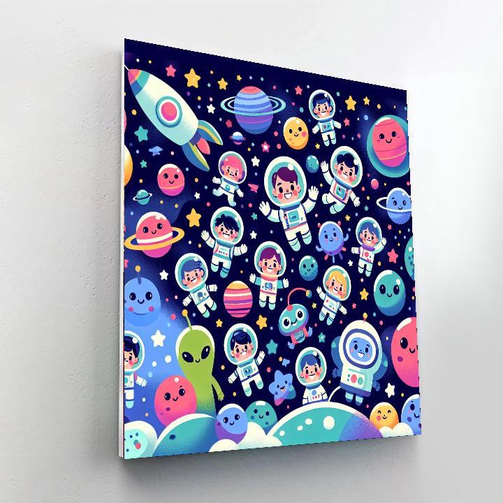 Happy Space Mission Paint By Numbers