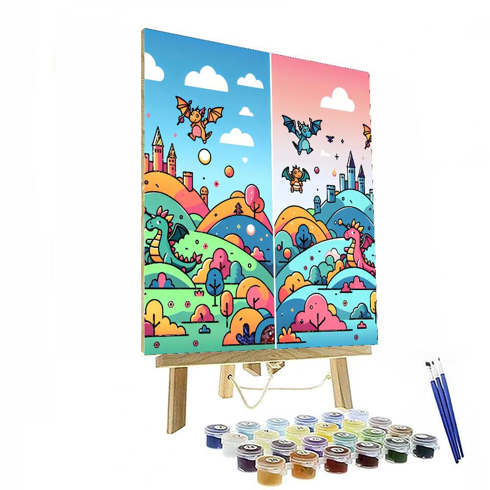 Magic Dragon Land Numbered Painting Kits