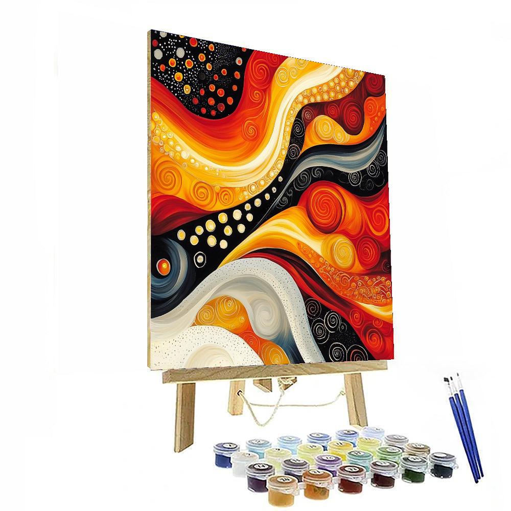 Yayoi Kusama Inspired Vortex Of Colors  Paint By Numbers